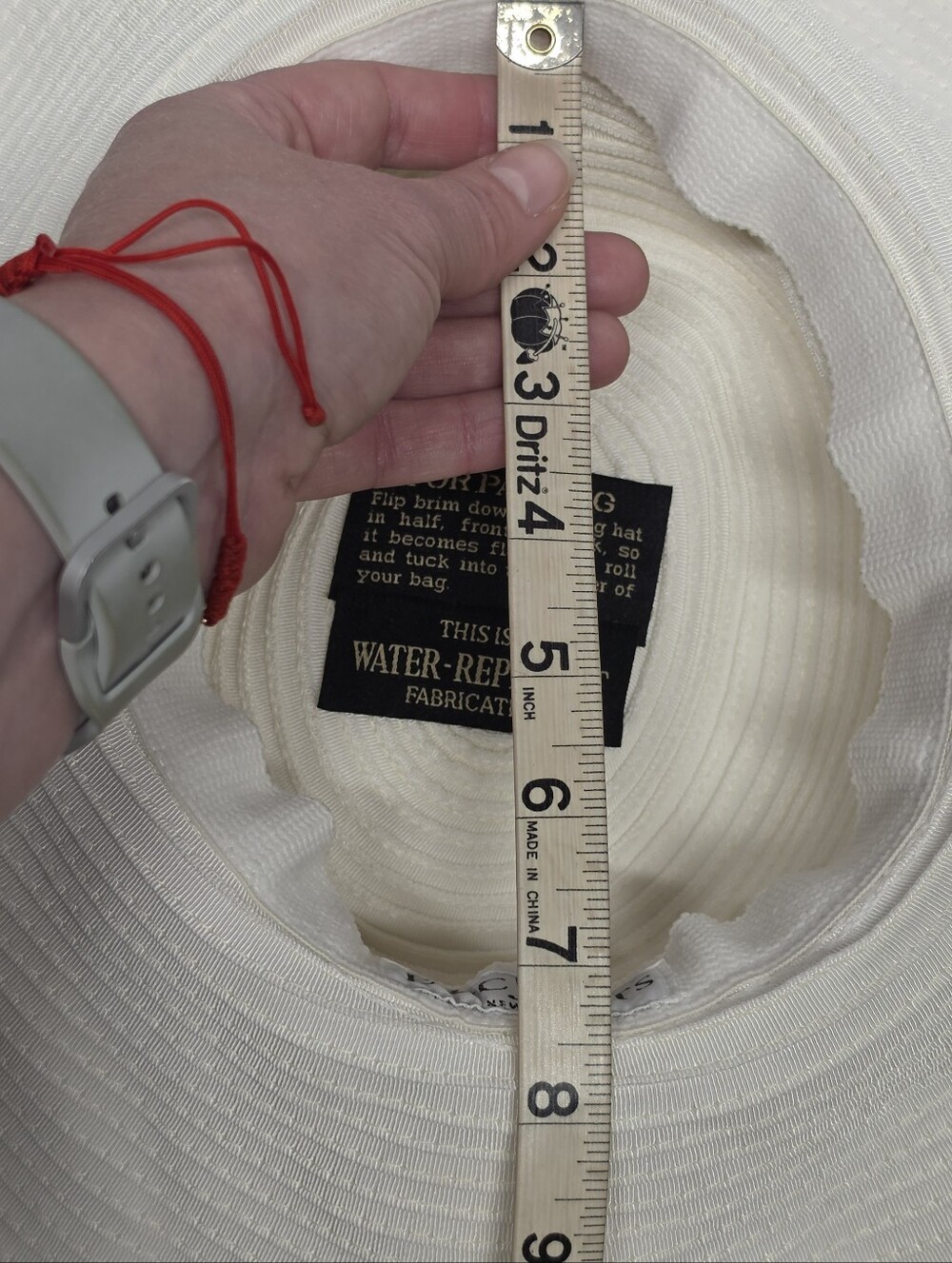 Eric Javits New York Floppy Hat Sun Wide Brim Packable Womens White Woven Travel - Picture 9 of 9